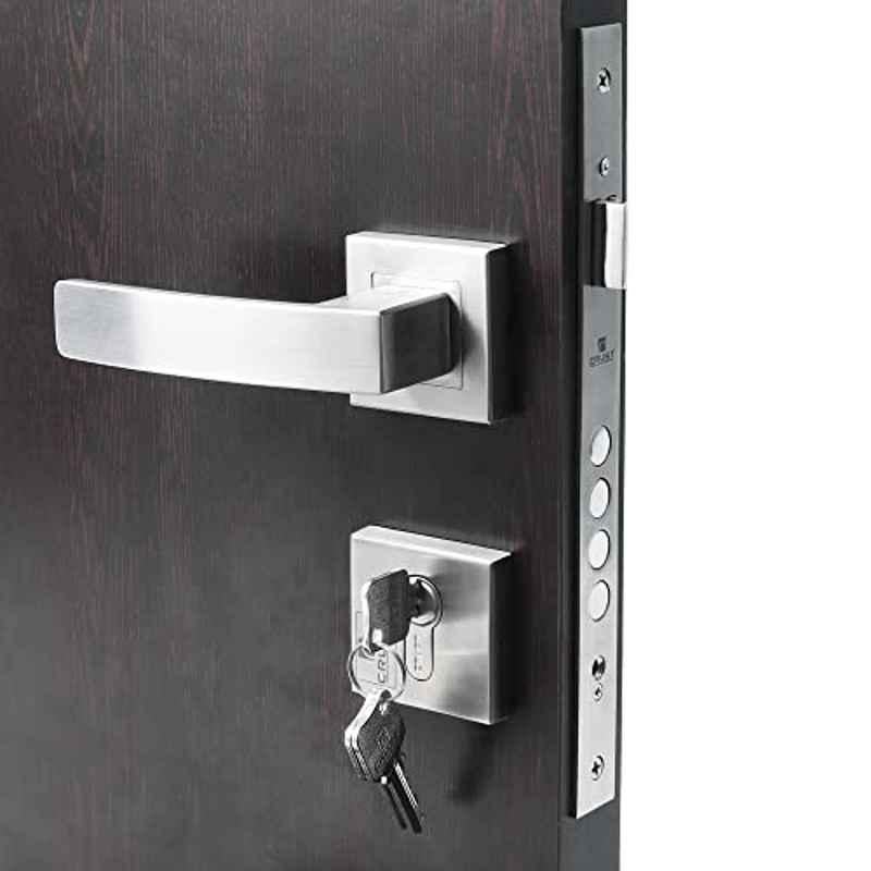 Homexpert Rose LB10001-R-OSK 60mm Stainless Steel Silver One Side Key Mortise Door Lock Set