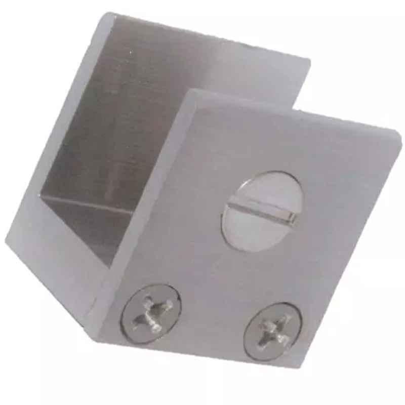 RiseOm 1x1 inch Brass Glass Clip Clamp Bracket, S6-YD5E-mm7X (Pack of 10)