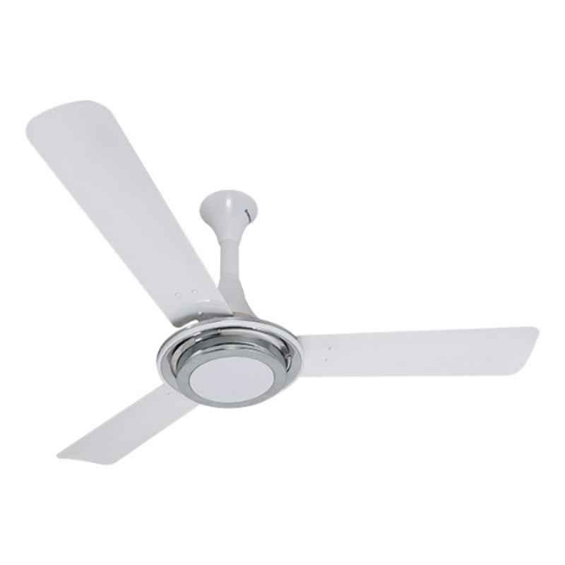 Breezalit Tornado 55W Pearl White Designer Ceiling Fan, BZ042, Sweep: 1200 mm