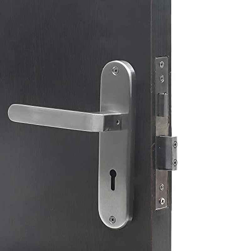 Homexpert LB-303 8 inch Stainless Steel Silver Round KY Plate Mortise Door Lock Set