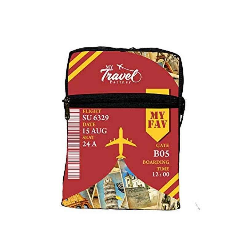 My Fav Polyester Black Travel Messenger Bag, MFMDP015