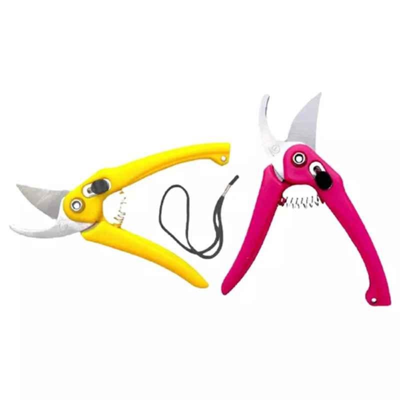 Sky Blue 0.98 inch Iron Bypass Pruner, SBPRUNERMDX0185 (Pack of 2)
