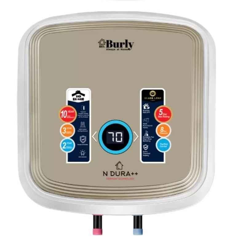 Burly N-DURA++ 10 Litre 2000W White & Golden Storage Water Geyser