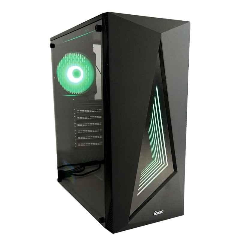 Foxin Plutonium Desktop Computer Case Cabinet with Steel Metal Body, FOXCAB0328