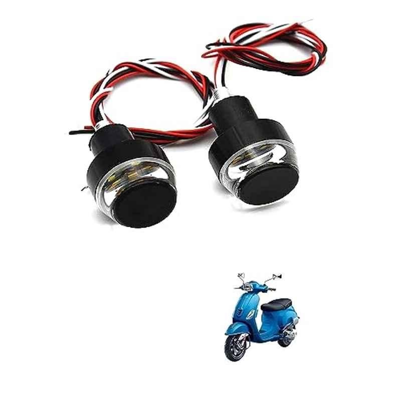 Kozdiko 2 Pcs Dual Colour Motorcycle LED Indicator Turn Signal Handle Bar Light Set for Vespa SXL 150