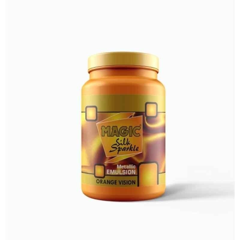 Magic Paints Silk Sparkle 500ml Orange Vision Metallic Emulsion Acrylic Paint