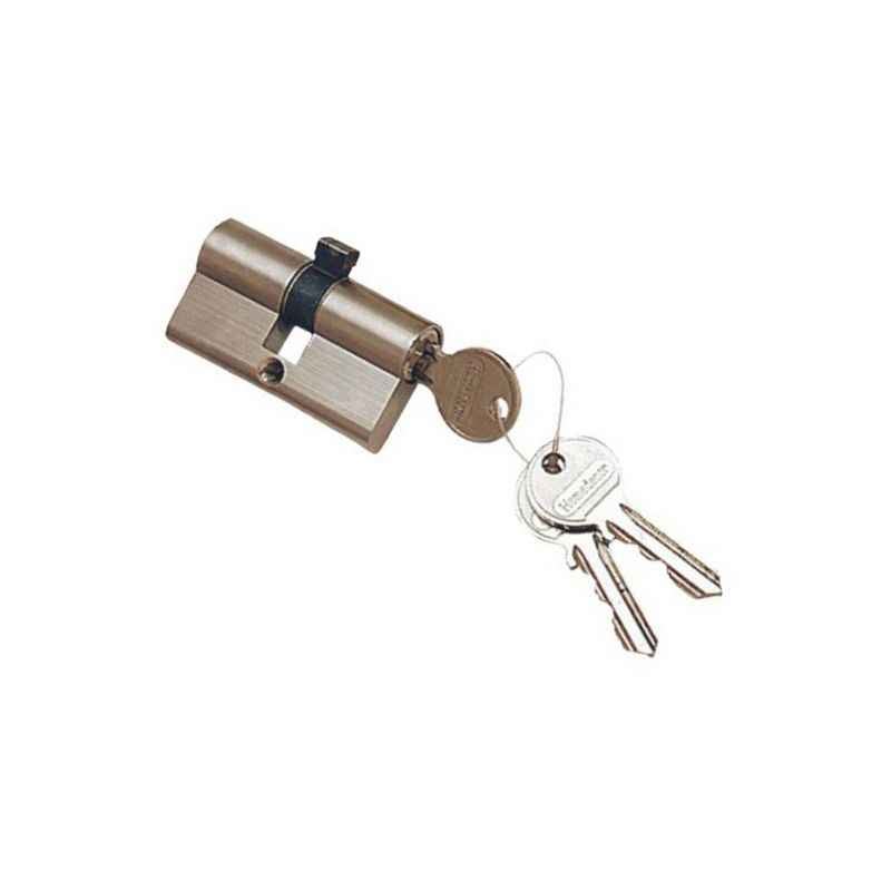 Smart Shophar 60mm Brass Steel Finish Nickel Silver Cylinder Lock, 50832-BCLSSF