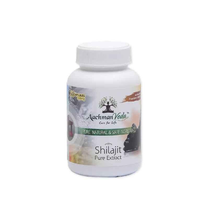 Aachman Veda 500mg Shilajit 60 Capsules Bottle, 8939111485784