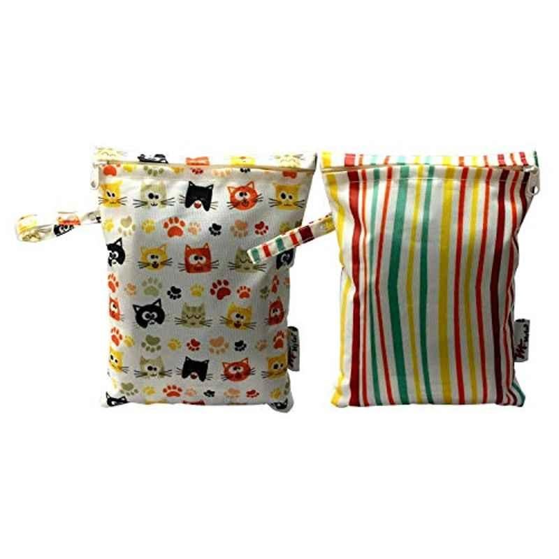 My Fav Polyester Multipurpose Wet Dry Baby Diaper Pouch with Zipper, MFWDC-C16 (Pack of 2)