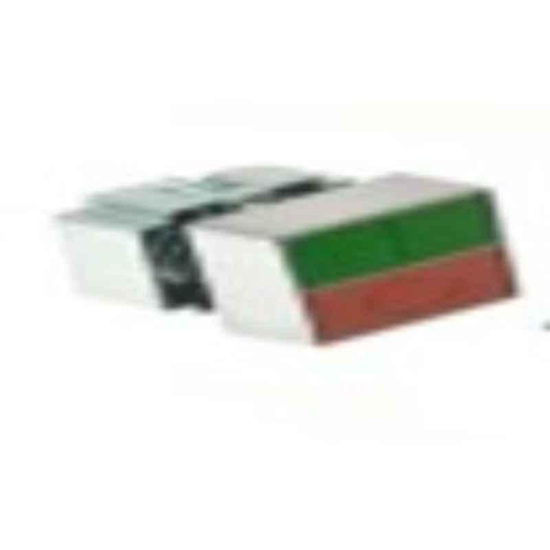 Vaishno 22.5mm Metal Red & Green Twin Push Button, 2XVADB