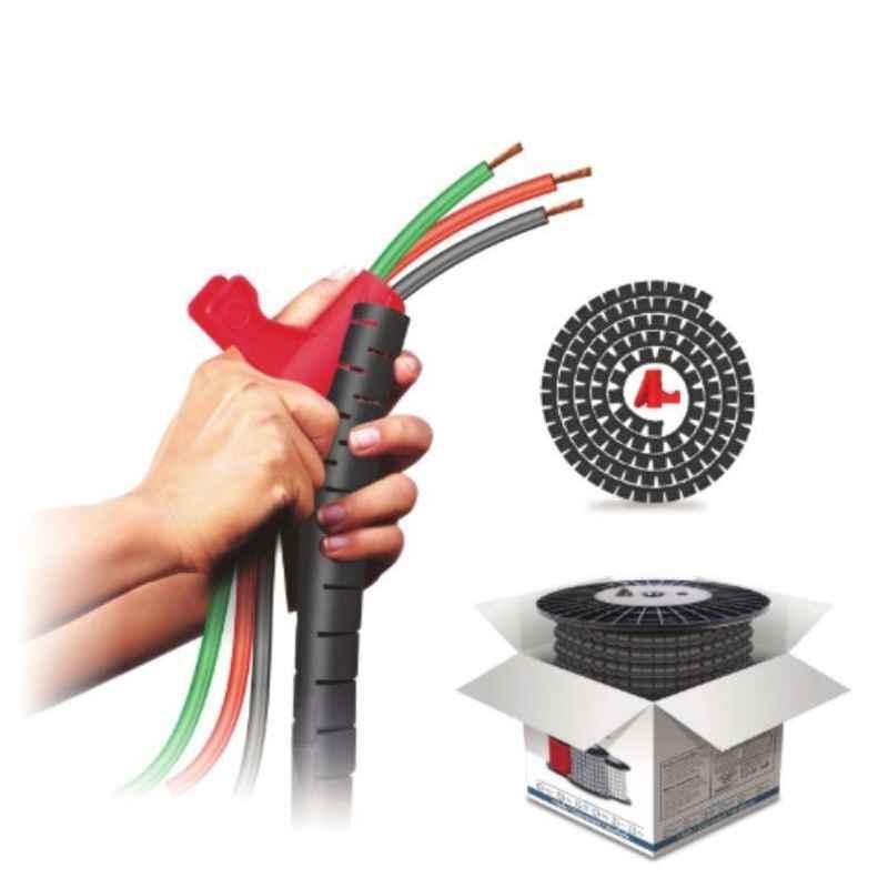 Noveau Safe-T-1ST 16mm 50m Virgin HDPE Black Cable Zipper, NSFZ16BK0050
