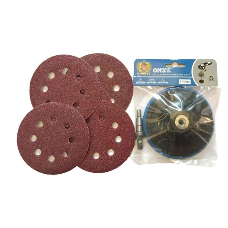 Turkish 10 Pcs 5 inch Plastic Sanding Disc with Lock Nut