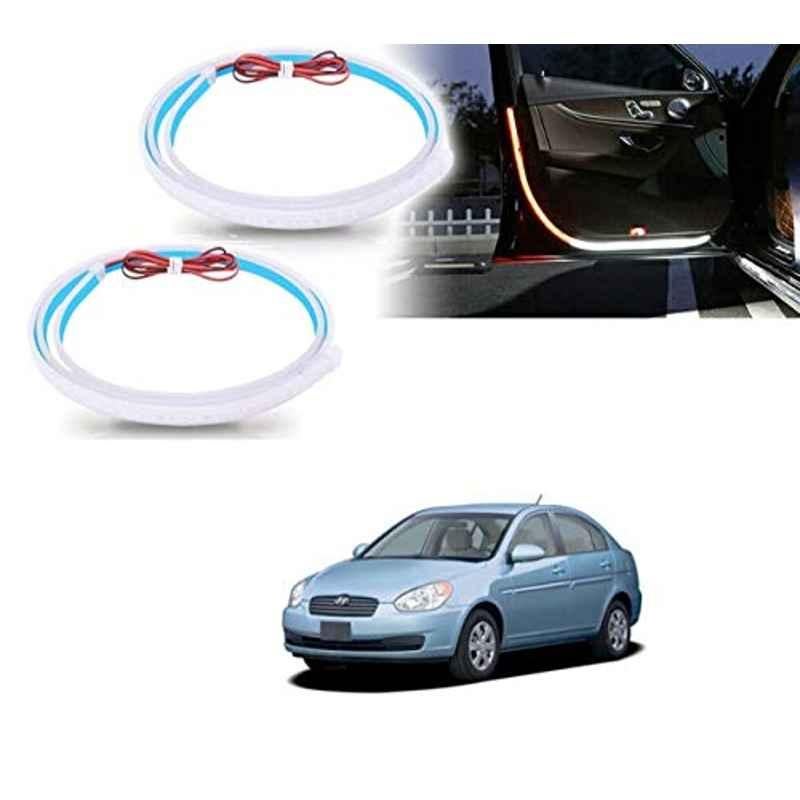 Kozdiko 2 Pcs 120cm Car Door Opening Warning LED Strips Safety Light Set for Hyundai Old Verna