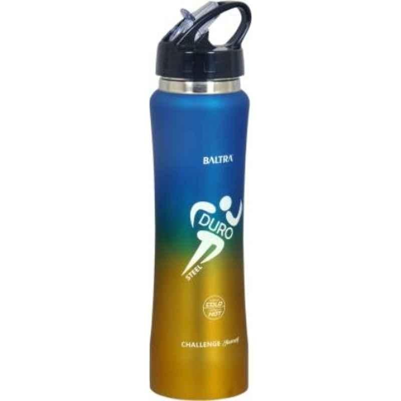 Baltra Tough 500ml Stainless Steel Blue & Yellow Water Bottle, BSL-263 (Pack of 2)
