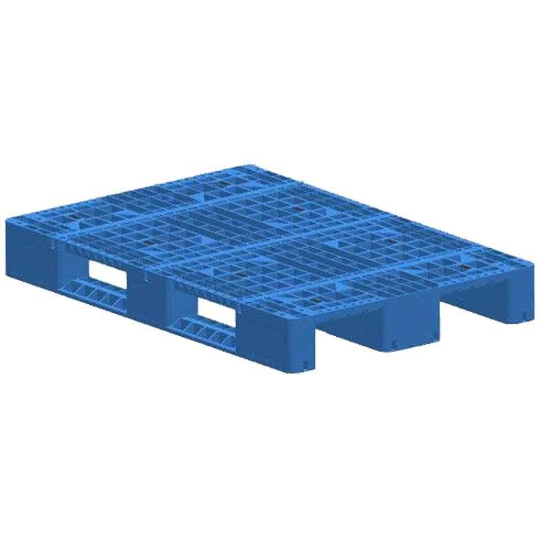 SE 1200x800x145mm Plastic Blue Pallet with Steel Reinforcements, PS-012