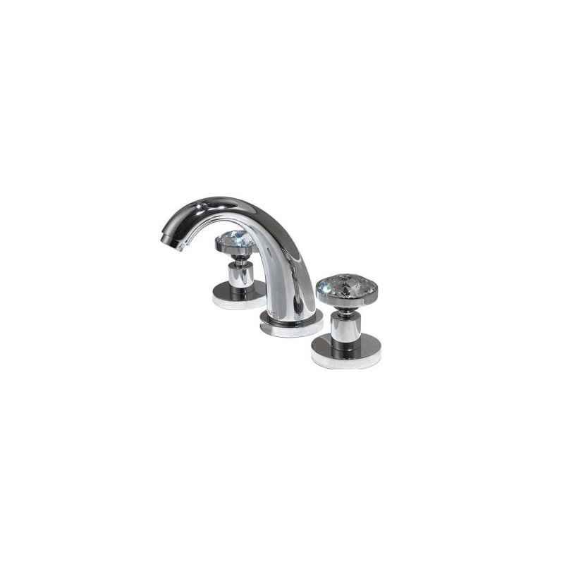 Bravat Polar Crystal PL-001A Three Hole Basin Mixer