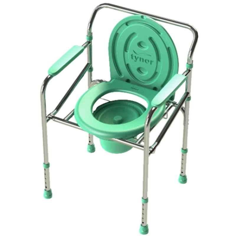 Tynor Rigid Steel Frame Commode Chair, L35UJZ, Size: Universal