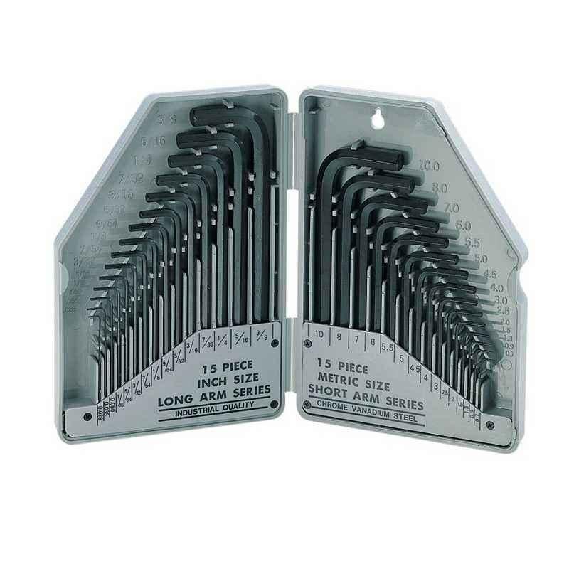 Proskit 8PK-027 30Pcs Metric & Inch Combination Hex Key Set