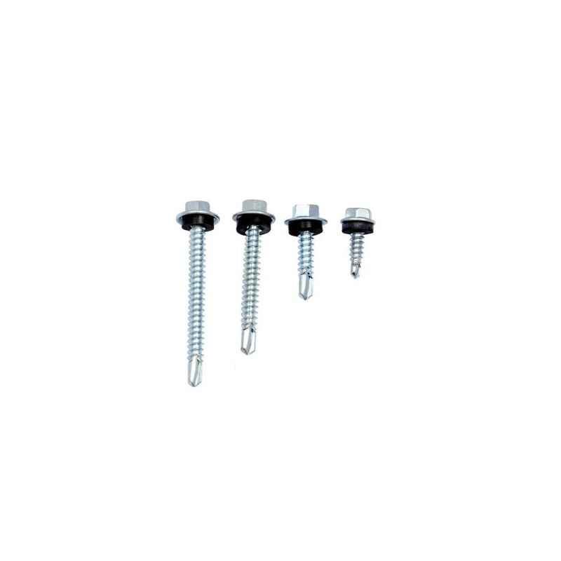 Bata Hex Head Cap Self Drilling Screws, Size: 12x68 mm (Pack of 8)