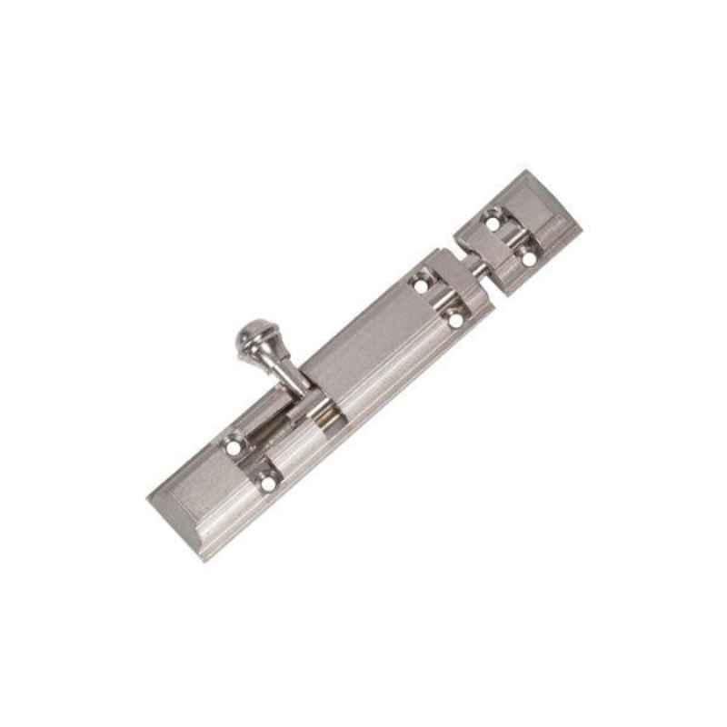 Smart Shophar 8 inch Brass Nickel Silver Royal Tower Bolt, SHA10TW-ROYA-NS08-P1 (Pack of 3)