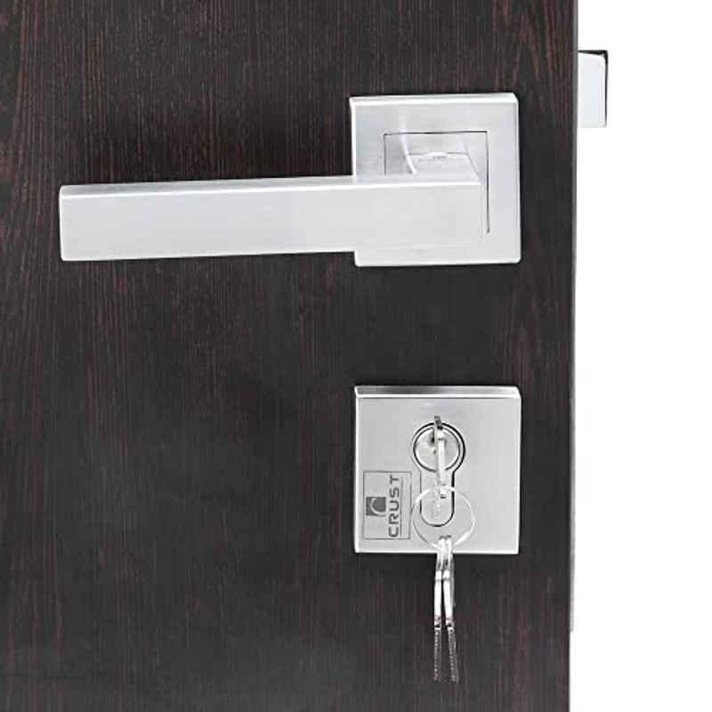Handle Waala Rose Elan-R-BSK 60mm Stainless Steel Silver Both Side Key Mortise Door Lock Set