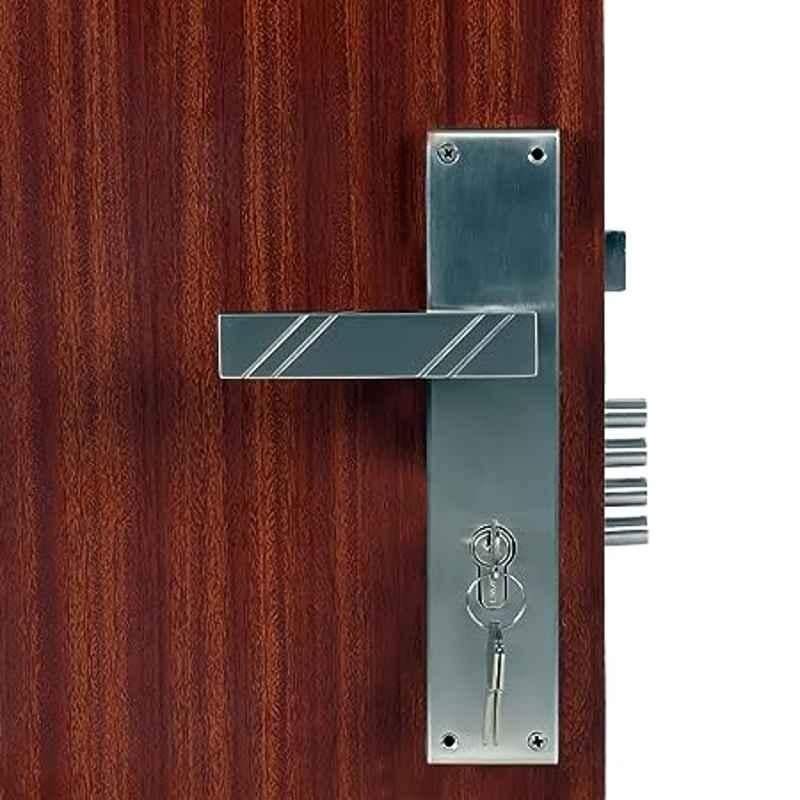 Handle Waala Altis 10 inch 60mm Stainless Steel Satin Cylindrical Plate Both Side Key Mortise Door Lock Set