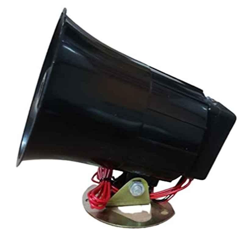 MME 220V 200m Plastic Black Industrial Police Tone Siren