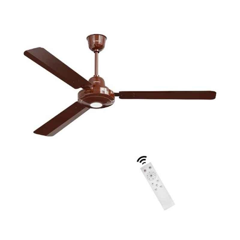 Zunpulse Falco 30W Brown BLDC Motor 3 Blade Ceiling Fan with Remote, Sweep: 1200 mm