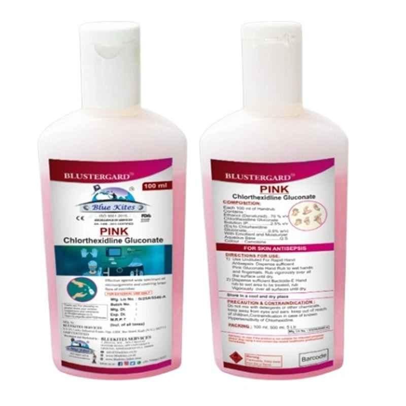 Blustergard 100ml Pink Chlorhexidine Gluconate Hand Sanitizer (Pack of 3)
