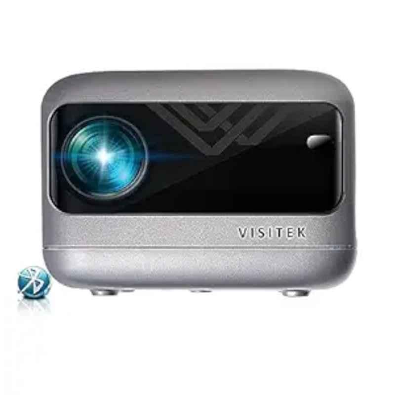 Visitek ADAM 3600lm Silver LED Projector with 1080p FHD Support, Digital Keystone, Tripod & Inbuilt Speaker, V44V61