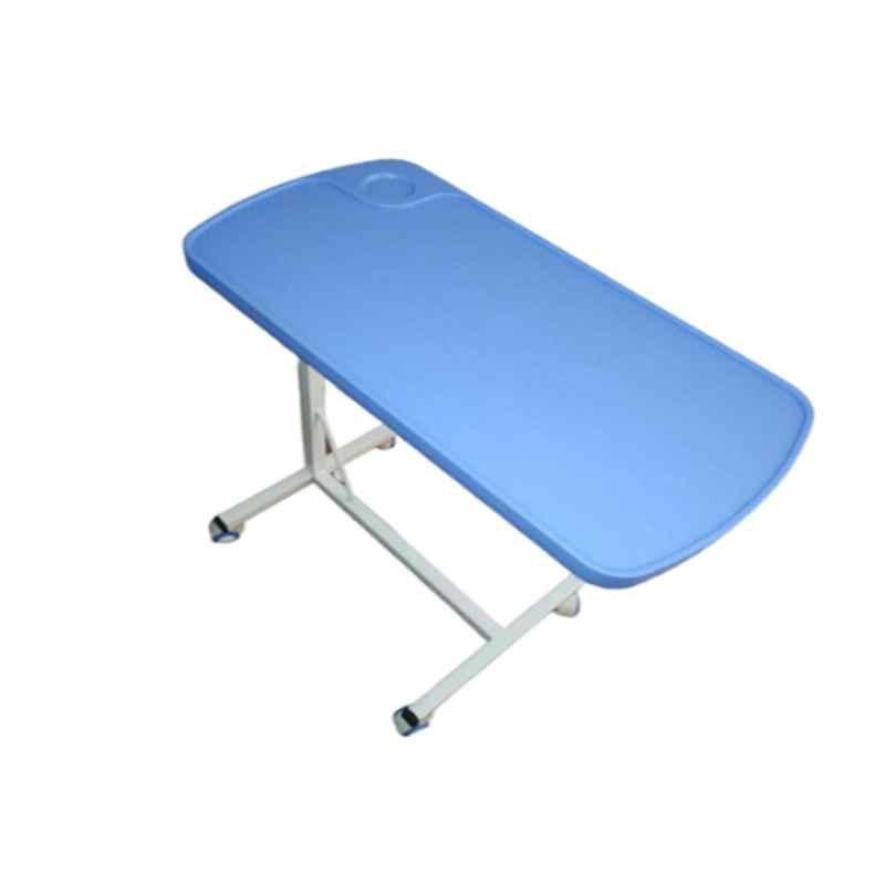 ABCO Over Bed Table with ABS Top & Adjustable Height for Hospital, Laptop Working & Studying