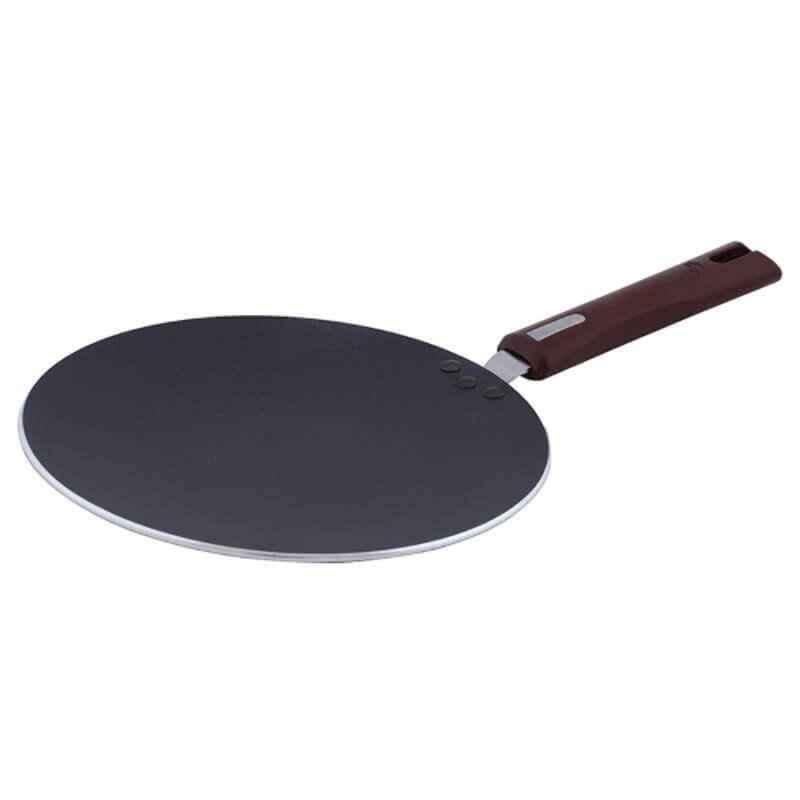 Nirlep Select Plus J Class 30cm Maroon Aluminium Non Stick Concave Tawa, JCG30_3.0 (Pack of 2)