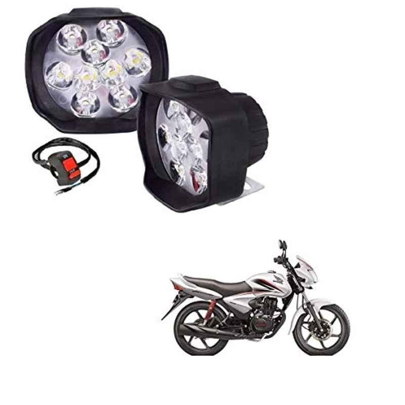 Kozdiko 2 Pcs Sheen 15W 9 LED 6000k Transformer Bumble Bee Style LED Fog Light Set for Honda CB Shine, koz_81285
