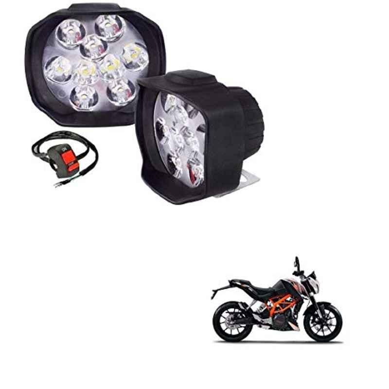 Kozdiko 2 Pcs Sheen 15W 9 LED 6000k Transformer Bumble Bee Style LED Fog Light Set for KTM Duke 390 ABS, koz_81478