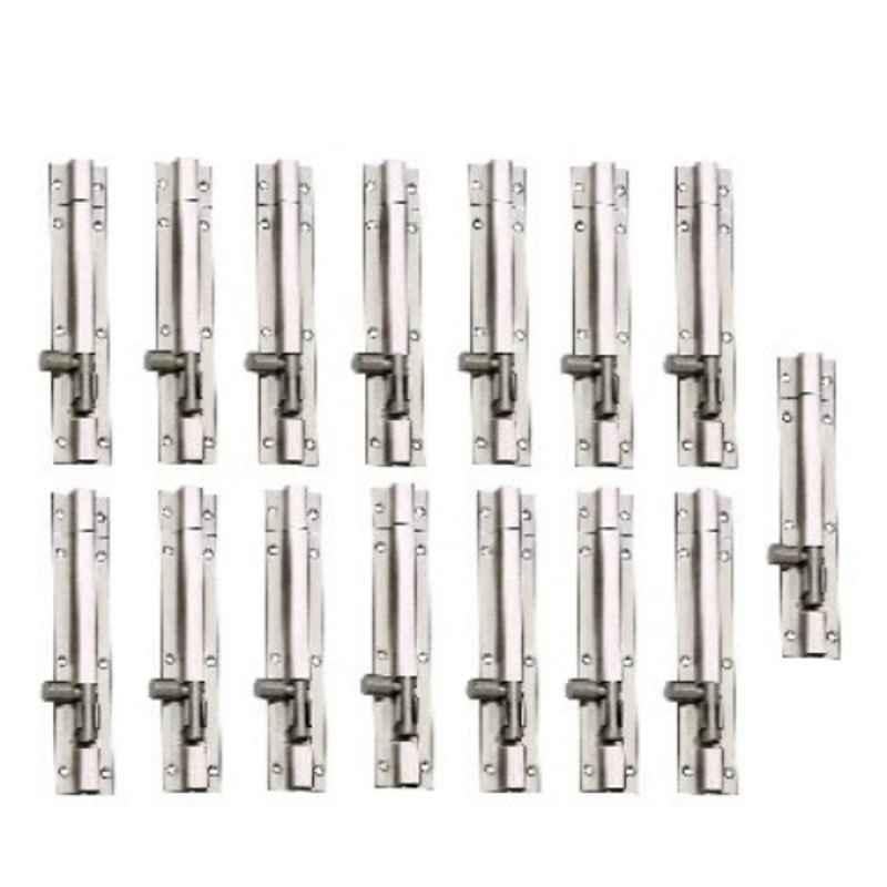 Widoma 6 inch Stainless Steel Two Tone Finish Tower Bolt, M3001615 (Pack of 15)