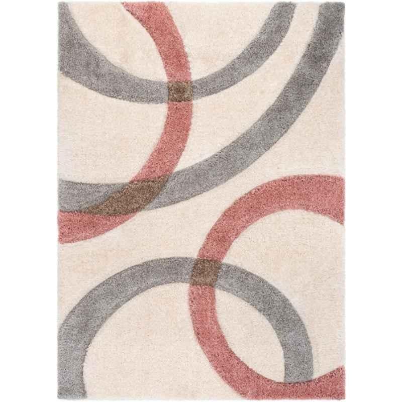 Carpetify 3x5ft Multicolor Modern Geometric 3D Textured Thick & Soft Shaggy Fur Rug Carpet, 0928Z2TO2E8