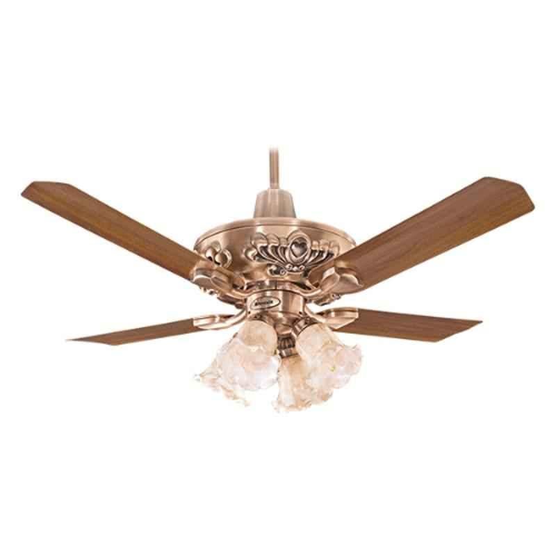 Breezalit Venus 70W Antique Copper Housing Designer Ceiling Fan with Remote, BZ014, Sweep: 1200 mm
