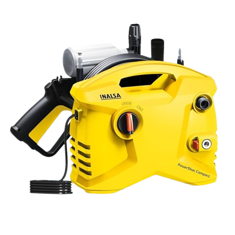 Inalsa â€ŽPowershot Compact 1800W 135 bar Plastic Black & Yellow High Pressure Washer