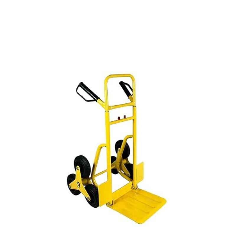Welbuilt 150kg Alloy Steel Stair Climbing Foldable Hand Truck with Telescopic Handle & Inbuilt Hand Grip