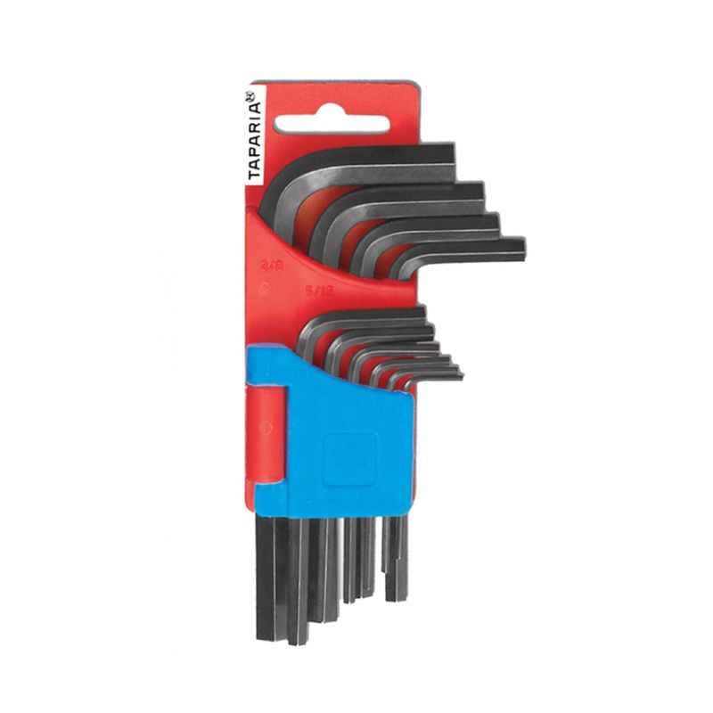Taparia 10 Pieces Black Finish Allen Key Set in Hanger Packing, KHI 10 V (Pack of 5)