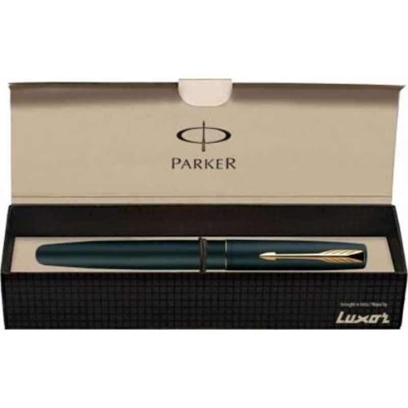 Parker Blue Ink Frontier Matte Black GT Roller Ball Pen