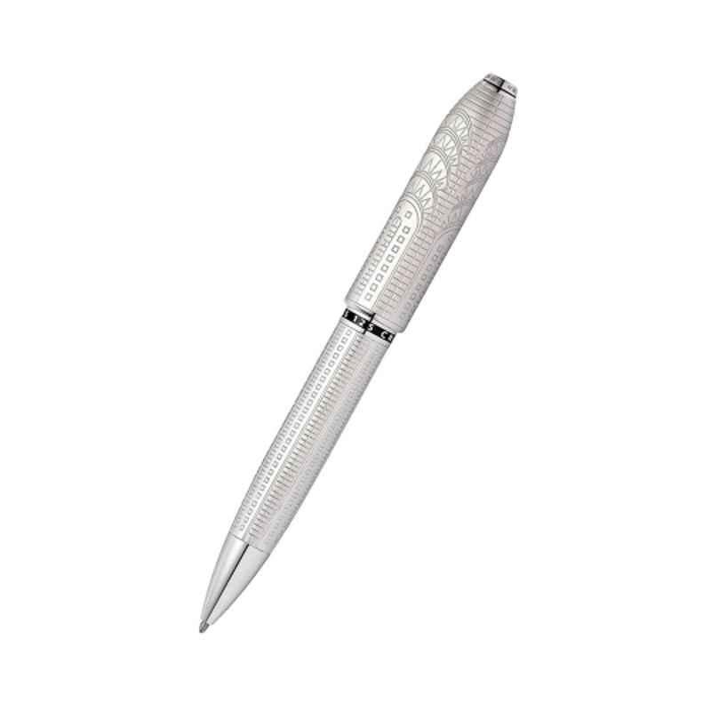 Cross Peerless Black Ink New York Platinum Ballpoint Pen, AT0702-6