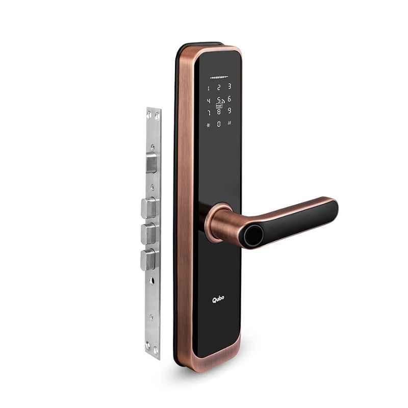 Qubo Elite Aluminium Alloy Mirror Finish Black & Copper Smart Door Lock