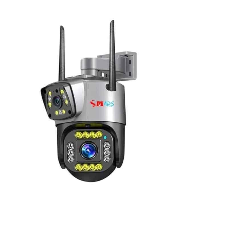 Smars 4MP Dual Lens Wi-Fi IP PTZ Camera with Ai Tracking Audio & Video Monitoring