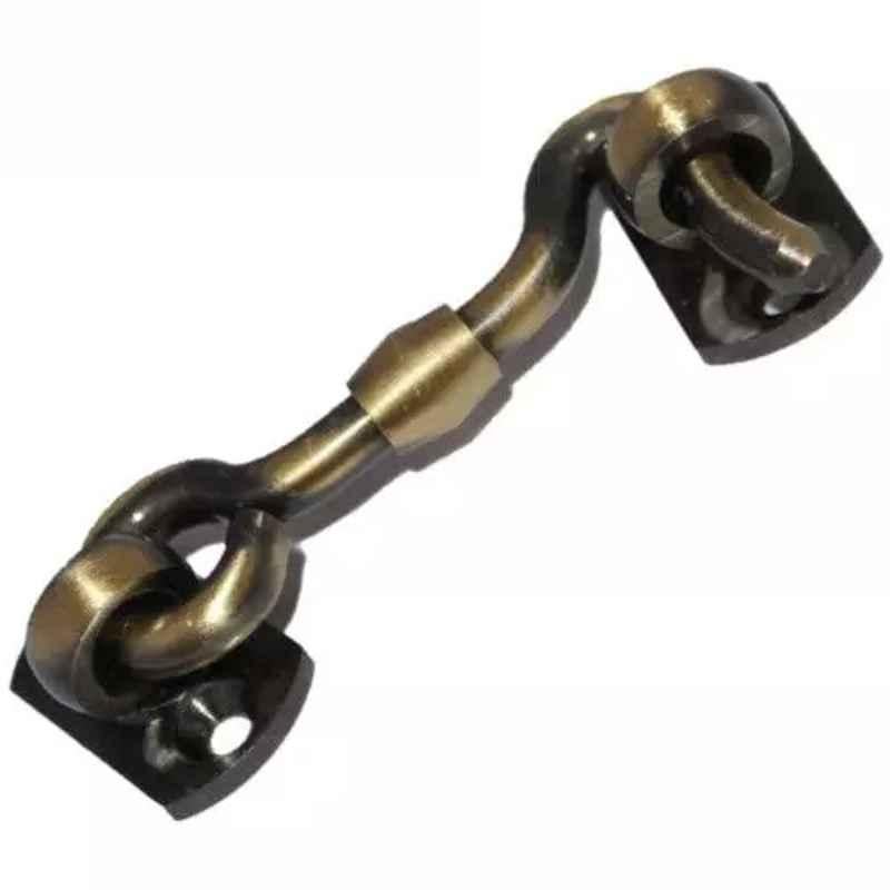 RiseOm 3 inch Brass Square Oval Eye Gate Hook, Z0-9X23-I19F (Pack of 2)