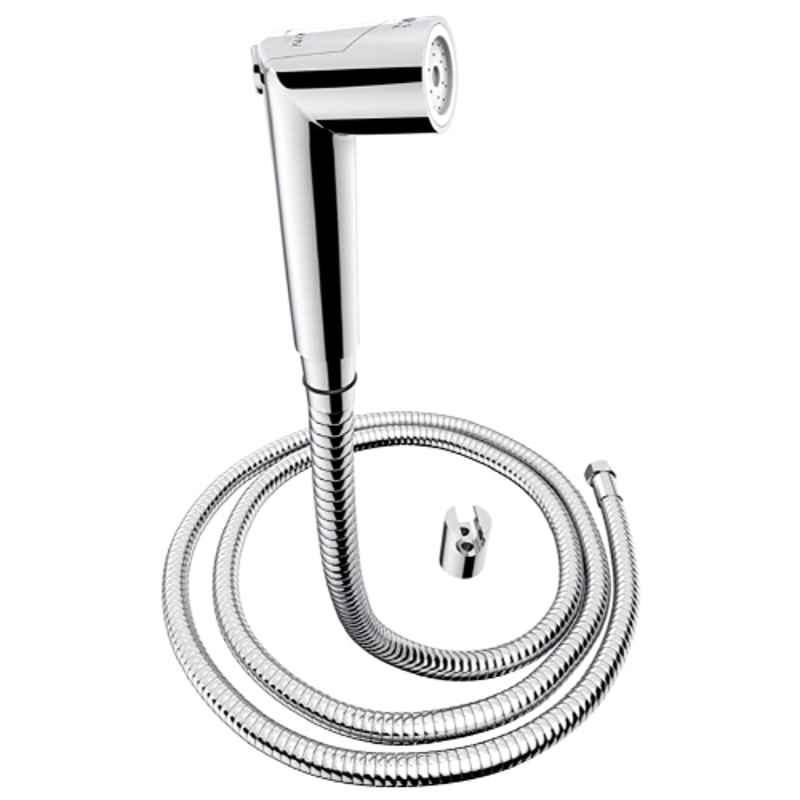Biut Eros 15mm ABS Chrome Finish Health Faucet with 1m Flexible Stainless Steel Hose Pipe & Hook, HF-5122