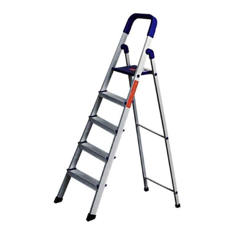 Homace 150kg 5 Step Aluminium Blue & Silver Ladder