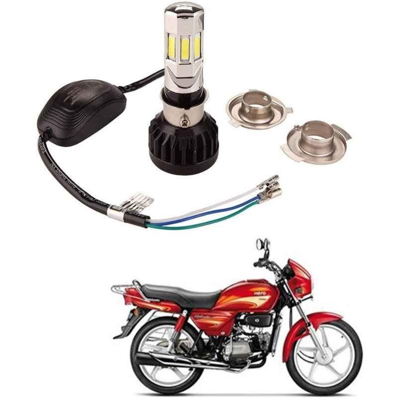 RA Accessories 35W LED Headlight Blub Brighter 3D 6 Led for Hero Splendor Plus