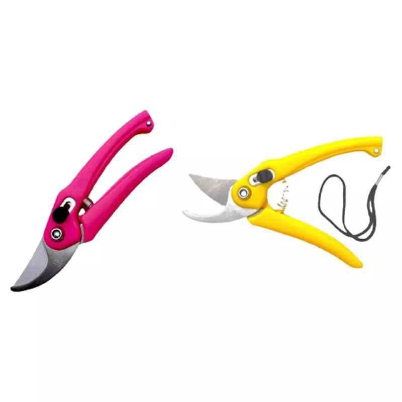 Sky Blue 0.98 inch Iron Bypass Pruner, SBPRUNERMDX0205 (Pack of 2)