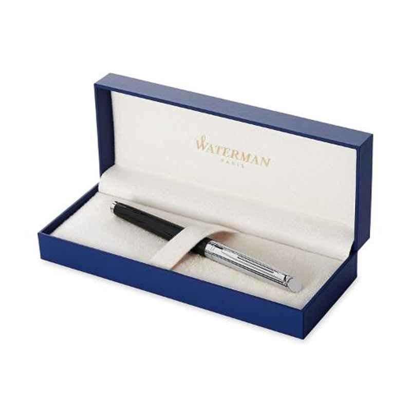 Waterman Blue Ink Hemisphere Deluxe Silky Black CT Fountain Pen